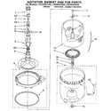 Whirlpool LSC9355AG0 agitator, basket and tub diagram