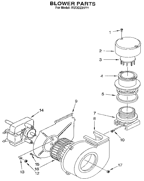 KitchenAid KUDD23HY1 blower diagram
