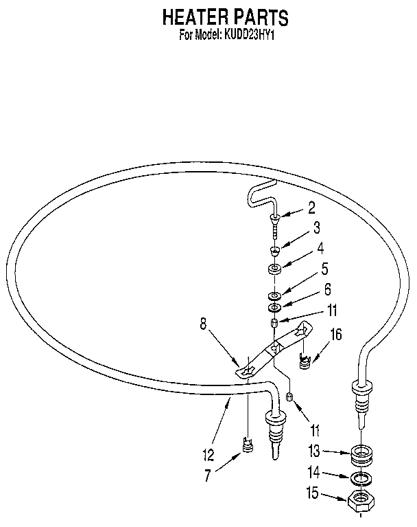 KitchenAid KUDD23HY1 heater diagram