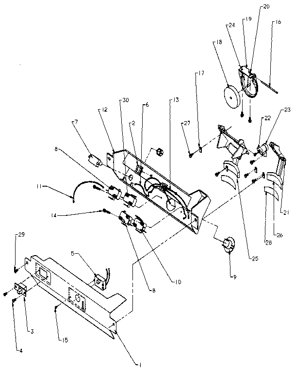 Amana SXD25NP-P1162407W dispenser controls diagram