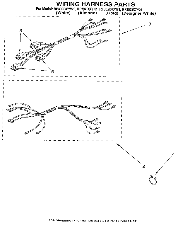 Whirlpool RF302BXYW1 wiring harness diagram