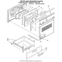 Whirlpool RF365PXYN1 door and drawer diagram