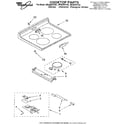 Whirlpool RF364PXYN1 cooktop diagram