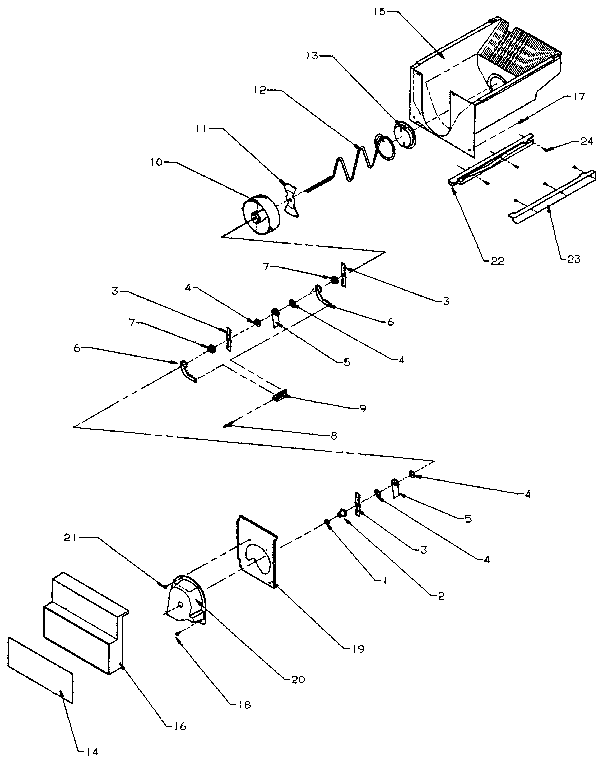 Amana SXD27N-P1162411W crushed ice bucket diagram