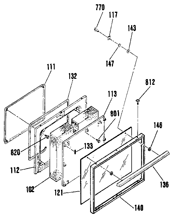 Kenmore 9119563991 door section diagram