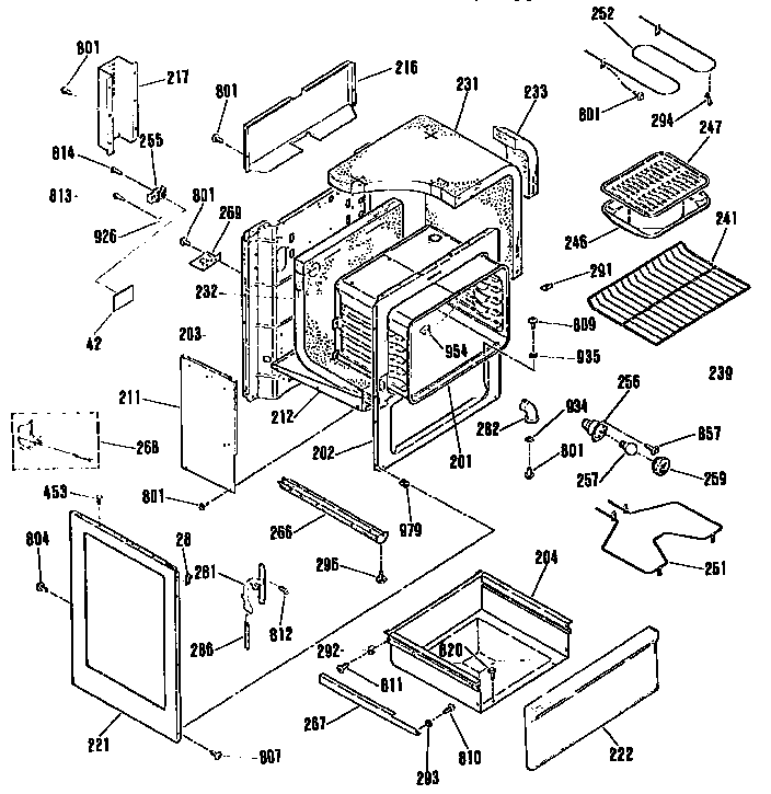 Kenmore 9119563991 body section diagram