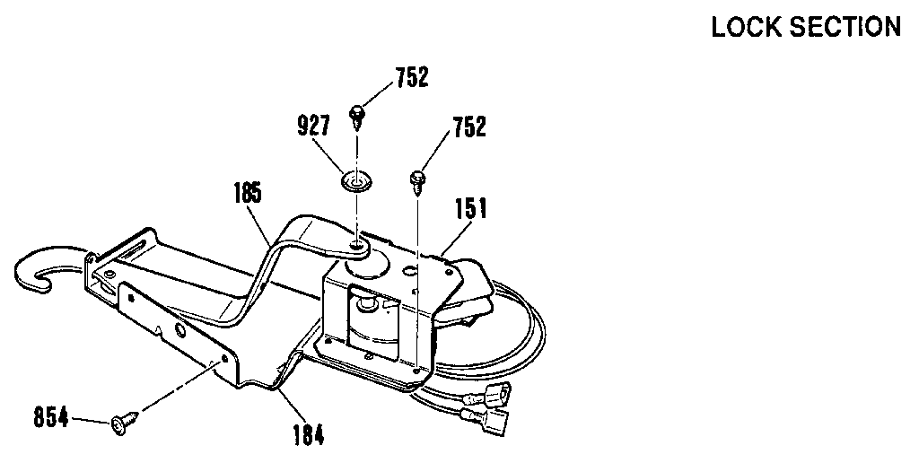 Kenmore 9114832993 lock section diagram