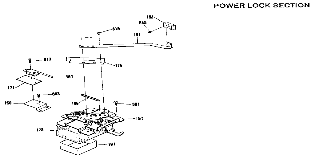 Kenmore 9119372993 power lock section diagram