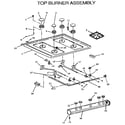 Amana RMS363UW, UL-P1142380NW,L top burner assembly diagram