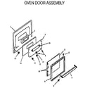 Amana RMS363UW, UL-P1142380NW,L oven door assembly diagram