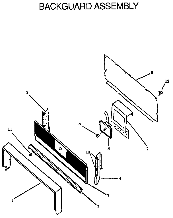 Amana RMS363UW, UL-P1142380NW,L backguard assembly diagram