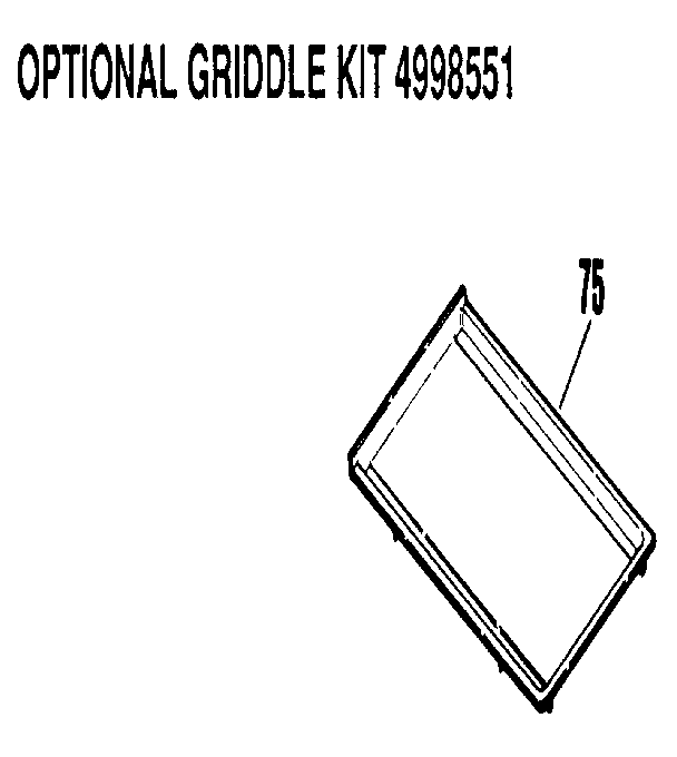Kenmore 9114698819 optional griddel kit-4998551 diagram