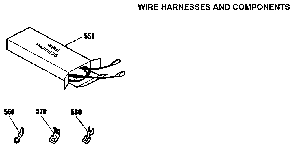 Kenmore 9114012191 wire harness and components diagram