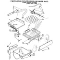 Kenmore 1069834920 evaporator, ice cutter grid and water diagram