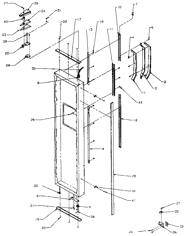 Amana SZDE27N-P1162202W freezer door diagram