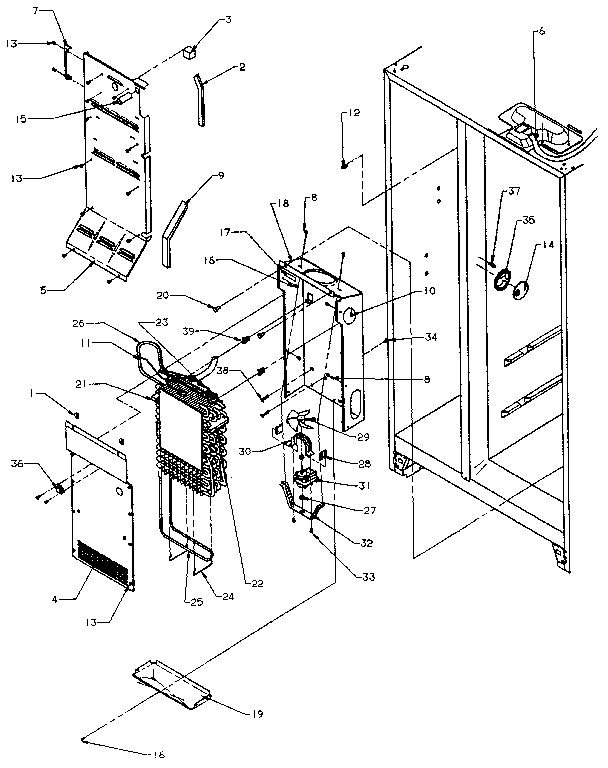 Amana SZDE27N-P1162202W evaporator and air handling diagram