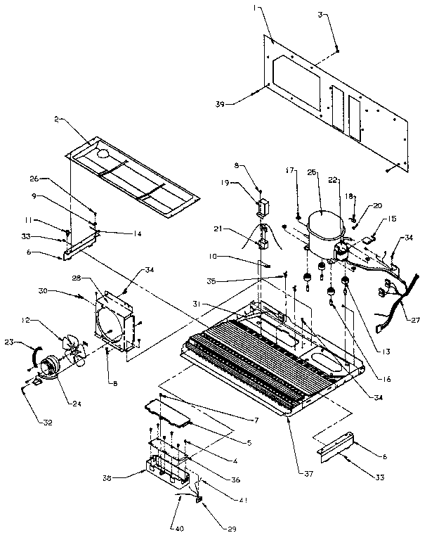 Amana SZDE27N-P1162202W machine compartment diagram