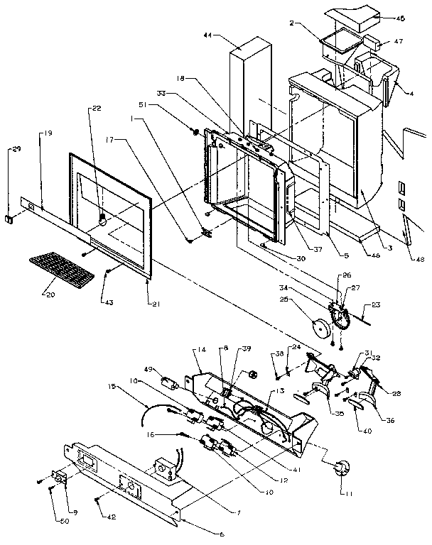 Amana SZDE27N-P1162202W ice and water cavity diagram