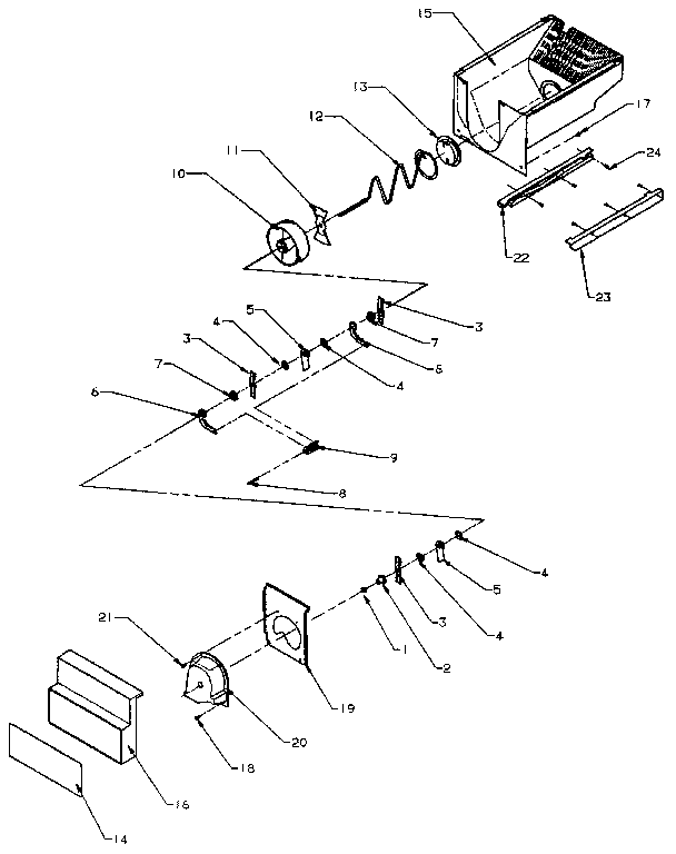 Amana SZDE27N-P1162202W crushed ice bucket diagram