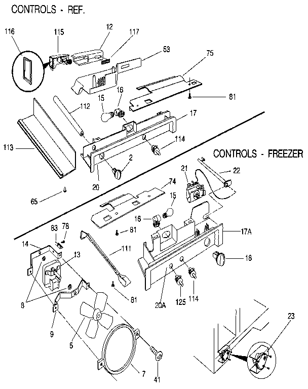 Frigidaire FRS24XHAD0 controls diagram