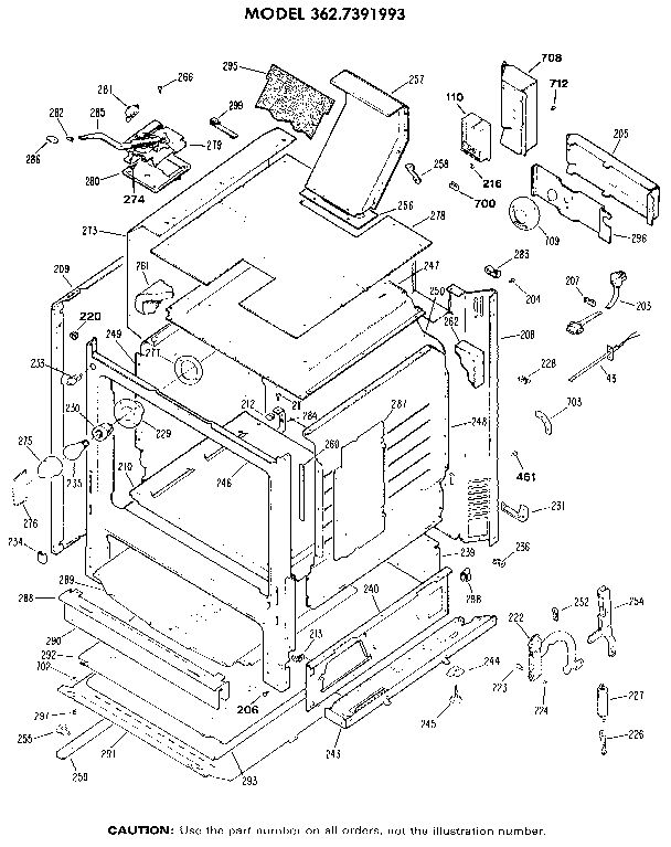 Kenmore 3627391993 cabinet diagram