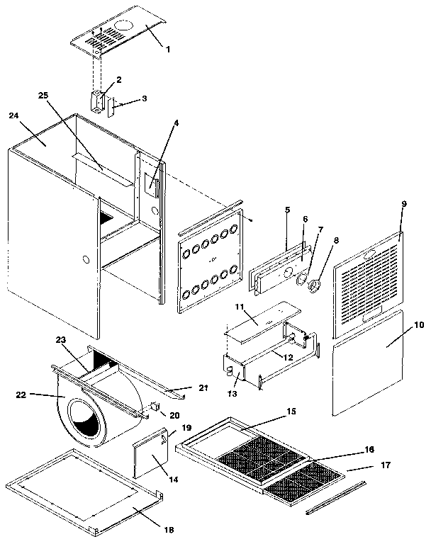ICP NUH5050BFB1 non-functional replacement parts diagram