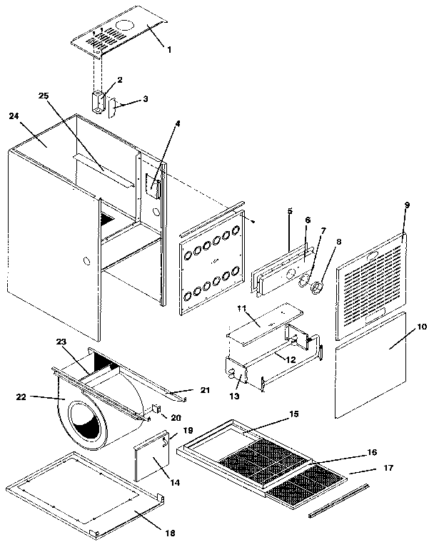 ICP NUH5075BFB1 non-functional replacement parts diagram