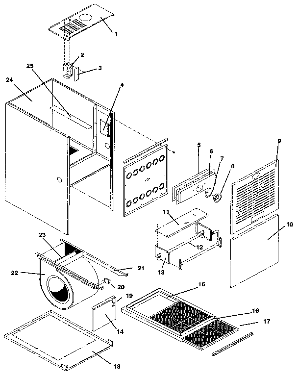 ICP NUH5125BHB1 non-functional replacement parts diagram