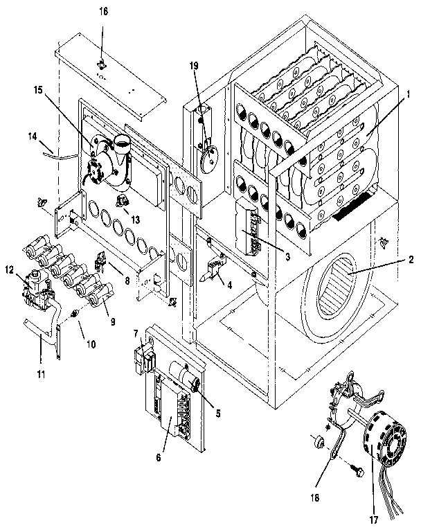 ICP NUH5150BKB1 functional replacement parts diagram