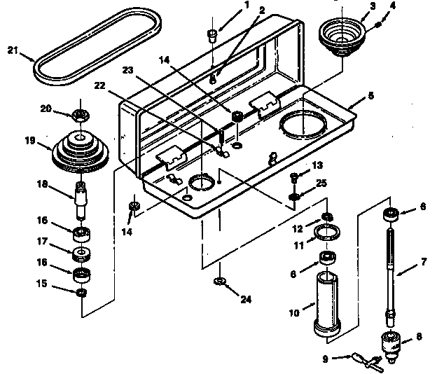 Craftsman 113213091 drill press diagram