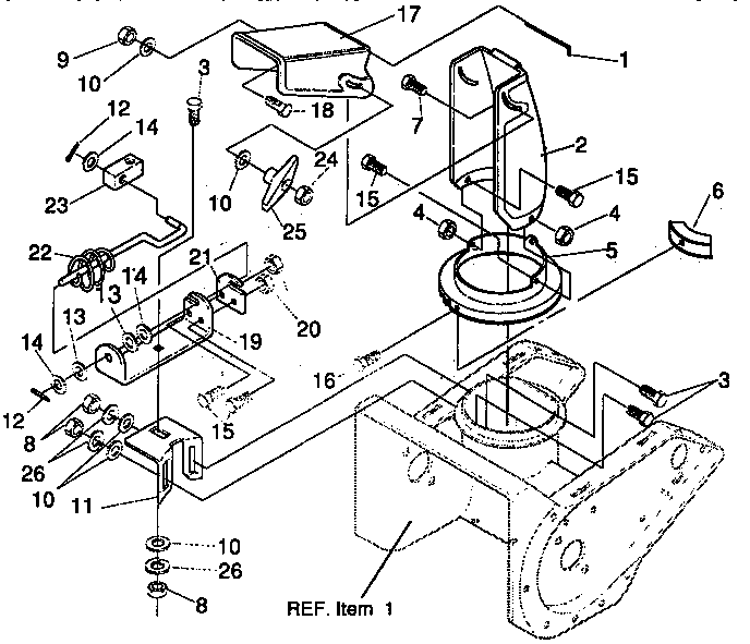 Craftsman 536884432 discharge chute repair parts diagram