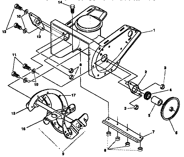 Craftsman 536884432 auger housing repair parts diagram