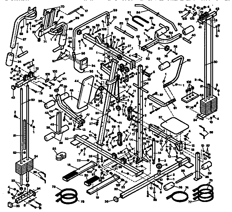 Weslo PE832520 unit parts diagram