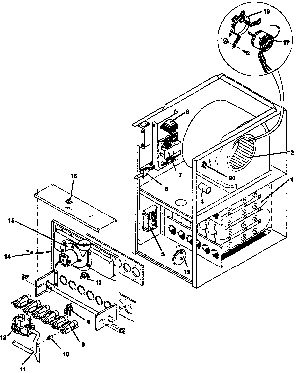 ICP NCC5100BHB1 gas furnace-functional replacement parts diagram