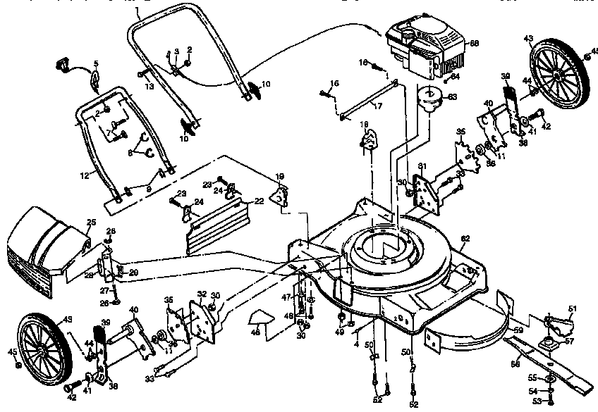 Craftsman 917378590 lawn mower diagram