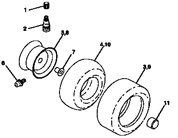 Craftsman 917257620 wheels and tires diagram