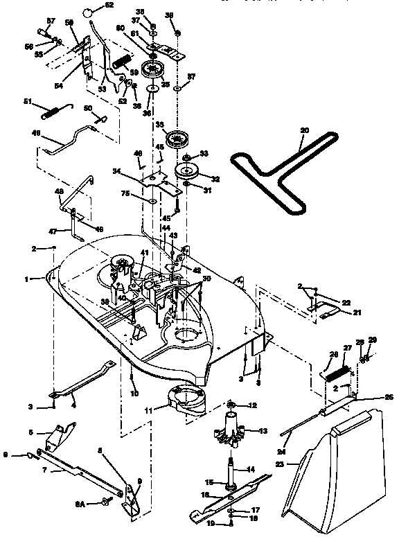 Craftsman 917257620 38" mower diagram