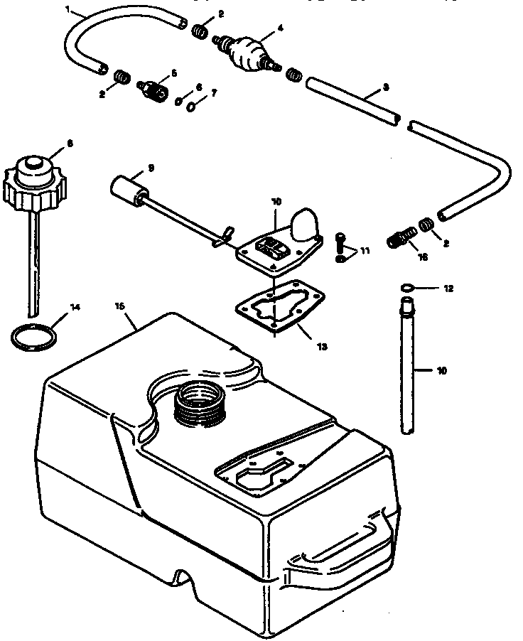 Craftsman 225581495 fuel tank and line diagram