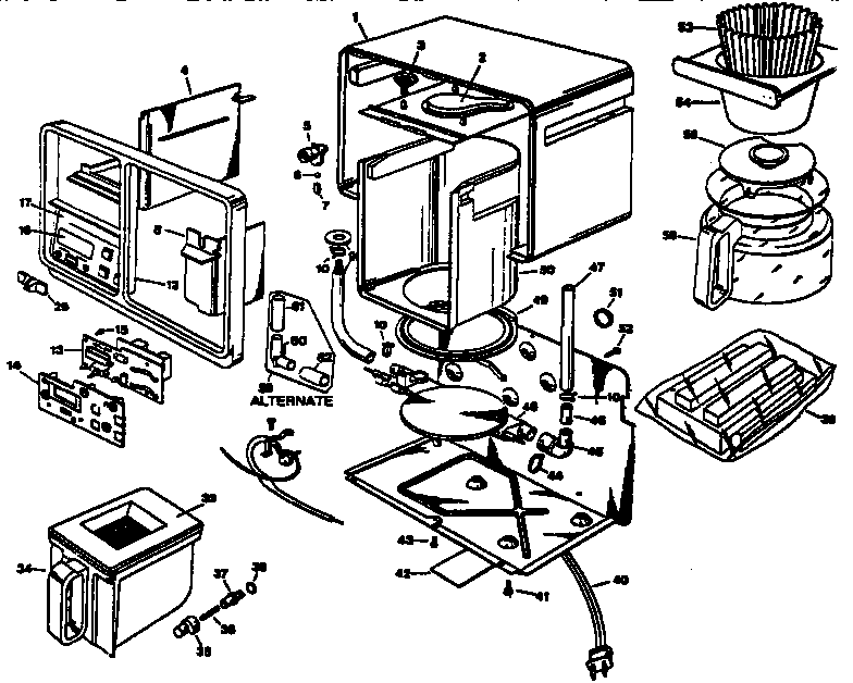 Black & Decker SDC3AG-TYPE2 coffeemaker diagram