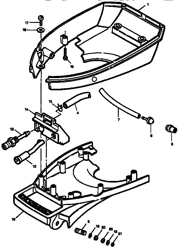 Craftsman 225587504 lower cover and support plate diagram