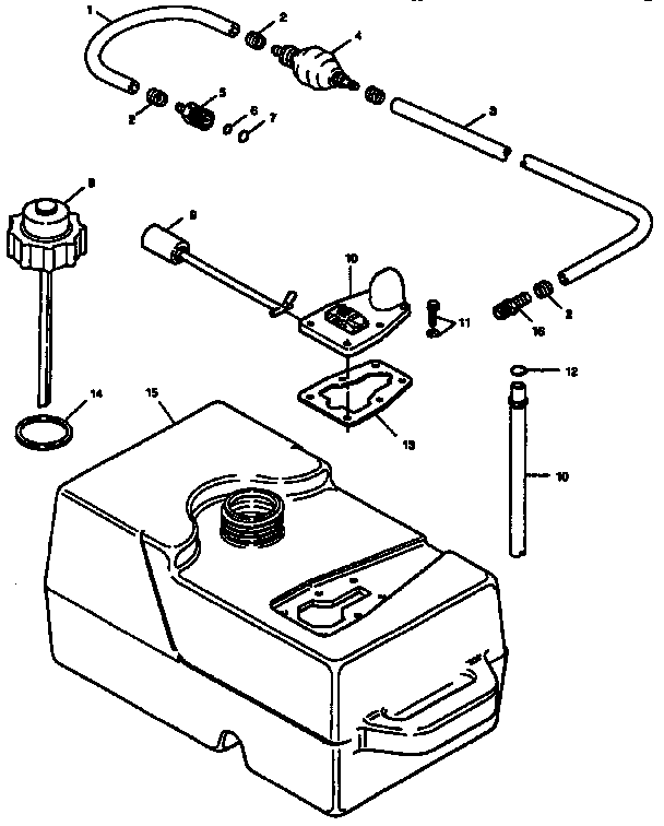 Craftsman 225587504 fuel intake and line diagram