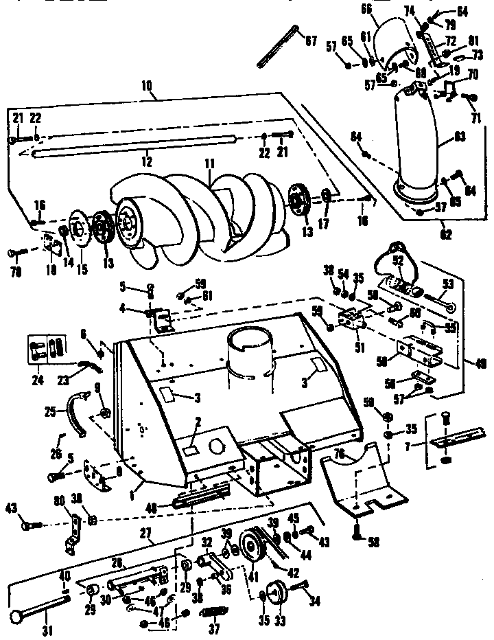 Craftsman 842240660 auger assembly diagram