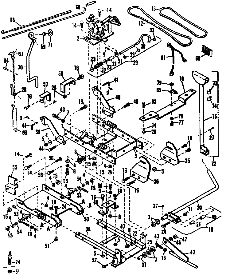 Craftsman 842240660 main frame diagram