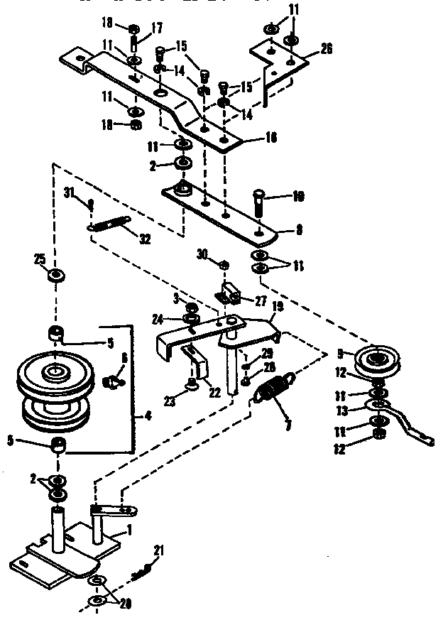 Craftsman 842240660 pulley assembly diagram