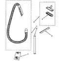 Kenmore 1163349590 hose and attachment parts diagram