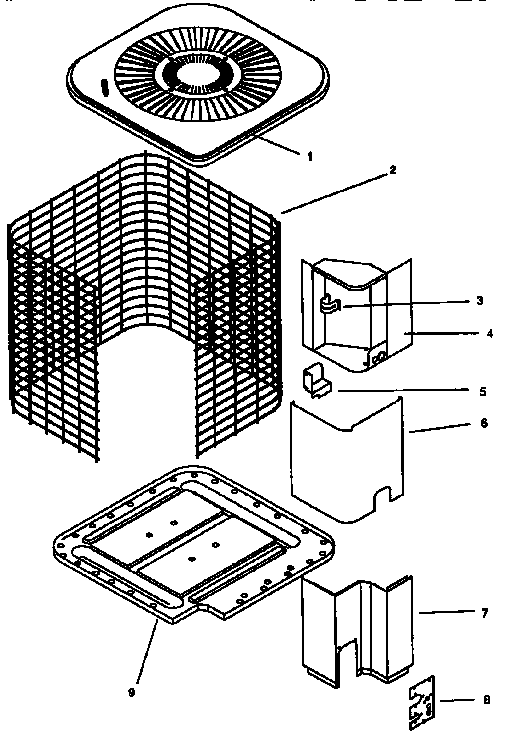 ICP CH7542VKA4 heat pump outdoor sections diagram