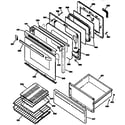 GE JBP90AS1 door and drawer diagram