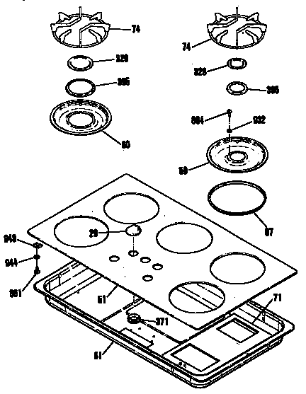 Kenmore 9113312992 gas counter unit diagram