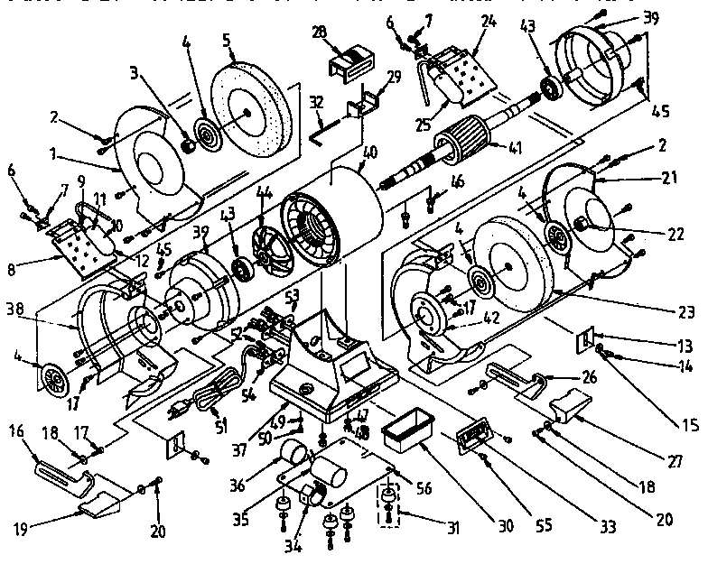 Craftsman 319190630 8-inch bench grinder diagram