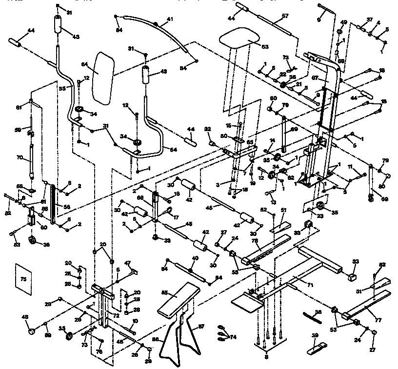 Proform PF851030 unit parts diagram